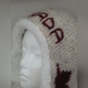 Northern Lifestyles Canada Trapper Hat Ear Flaps Fleece Sherpa Lined Wool Hat